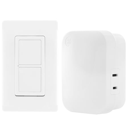 Ge GE mySelectSmart Lighting Control, Wireless Remote, 1 Polarized Outlet, Indoor 36523